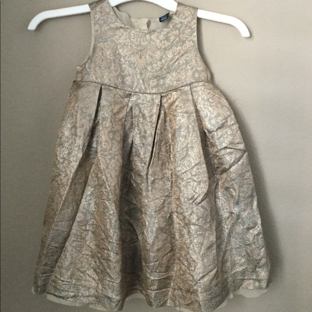 GAP Gold damask formal dress 4t
